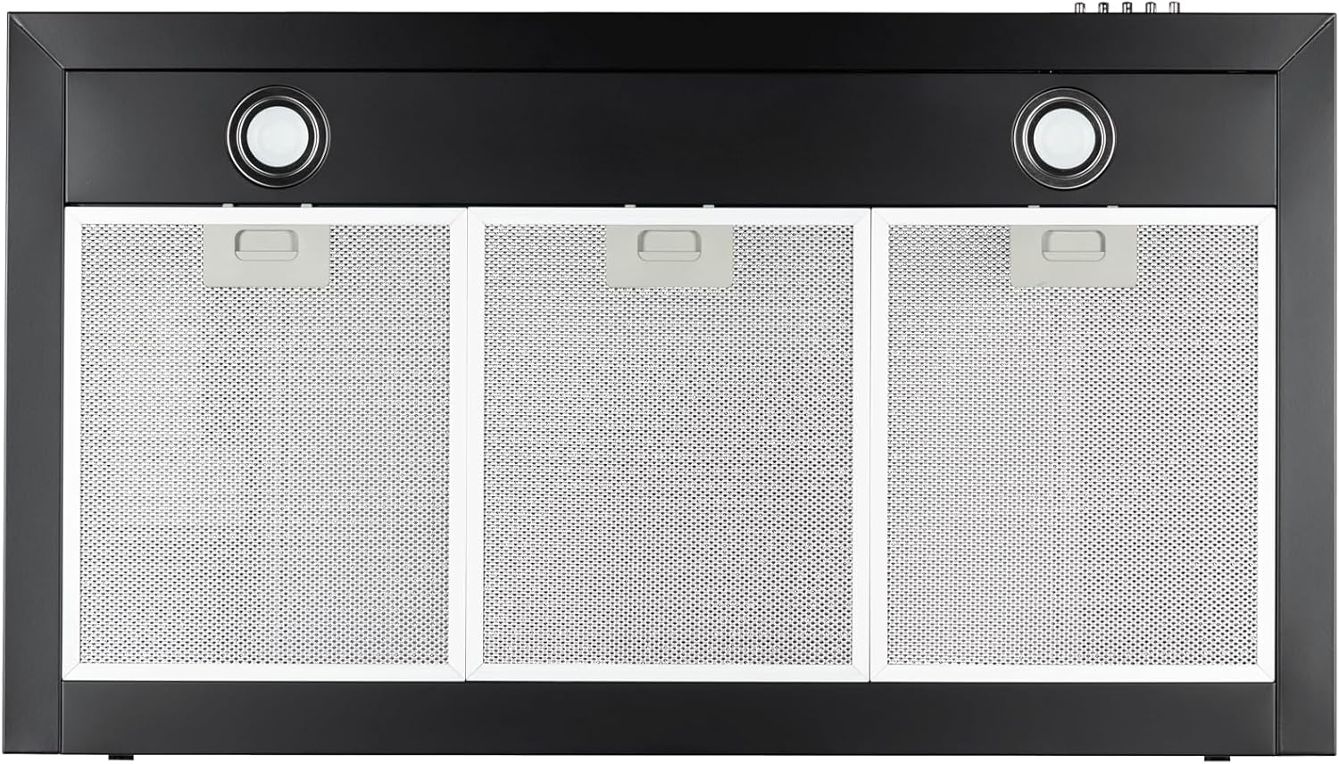 Corberó - Campana Extractora Horizontal 90 cm | VOSTOK960B | 647,7 m3/h | 71db | 168W | 3 Velocidades | Control Pulsador | 3 Filtros de Aluminio + Filtro Carbón | Negro