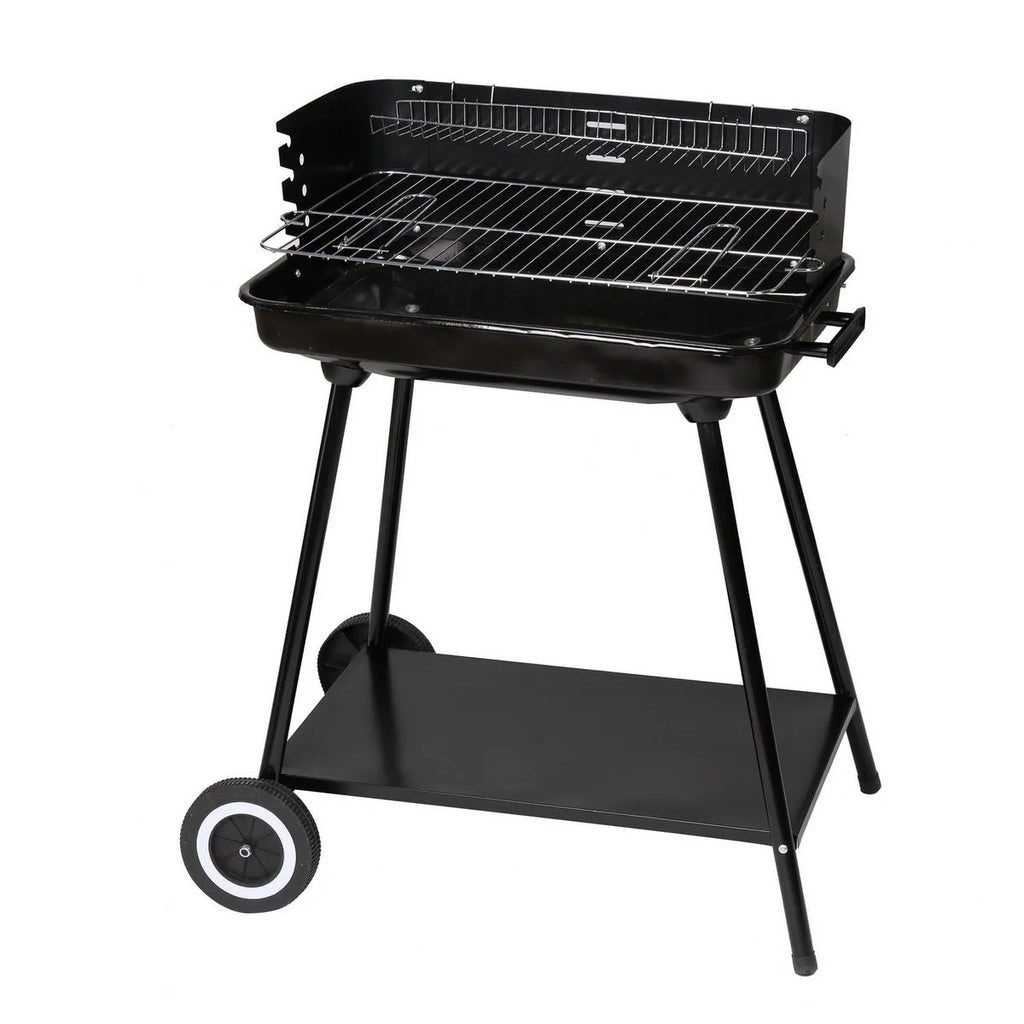 Barbacoa De Carbón Lolahome Con Parrilla De Acero, 57x38x80 Cm, Negra