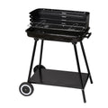Barbacoa De Carbón Lolahome Con Parrilla De Acero, 57x38x80 Cm, Negra
