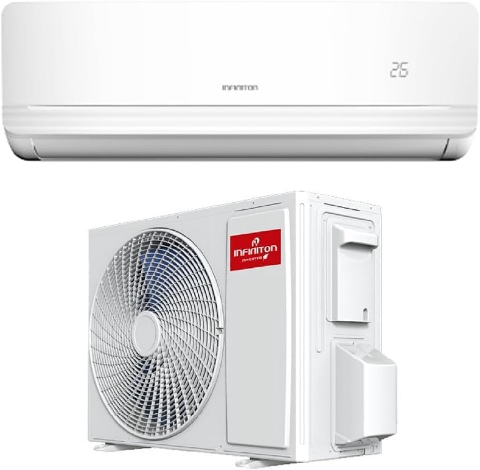 INFINITON | Aire Acondicionado Split SPTTC09A2 | Bomba de Calor | Mando a distancia | Pantalla LED | Deshumidificador | 9000 BTU