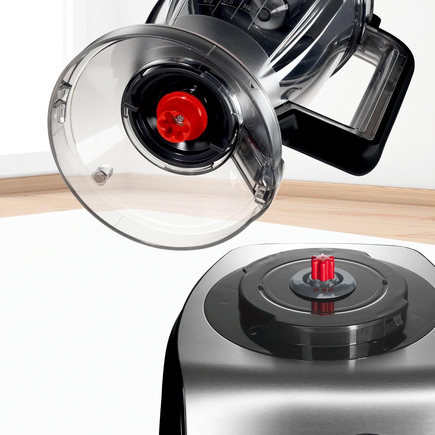 Bosch MultiTalent 8, Robot kuchenny z tarczą do frytek i młynkiem do ziaren, 1250 W, duża misa 3,9 l, mikser 1,5 l, wyciskarka do cytrusów, wyświetlacz LED, MC812M844, biały, szczotkowana stal