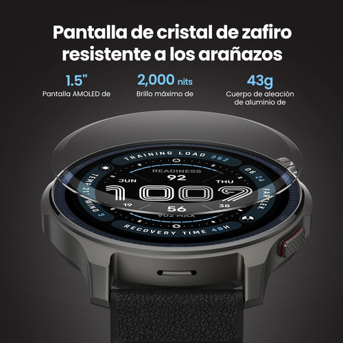 Amazfit Balance 2 Reloj Inteligente Hombre 47mm, Pantalla AMOLED 1,5" Cristal de Zafiro, smartwatch con NFC, GPS, batería de 21 días, 170+ Modos Deportivos, Hyrox, Golf, para Android y iPhone