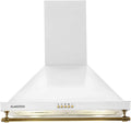 Klarstein Montblanc - Campana extractora 60 cm de pared cocina, 3 niveles, Extracción hasta 610 m³/h, Potencia 165W, Juego montaje incluido, Extractor con salida de aire, Filtro aluminio, LED, Blanco