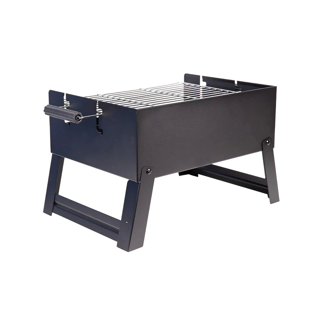 Cofan Barbacoa De Carbón Portátil | Parrilla De Acero Cromado | Barbacoa Plegable | Con Asas Laterales | Ideal Para Camping, Jardín Y Terraza | Medidas: 45,5 X 34,5 X 31,5 Cm