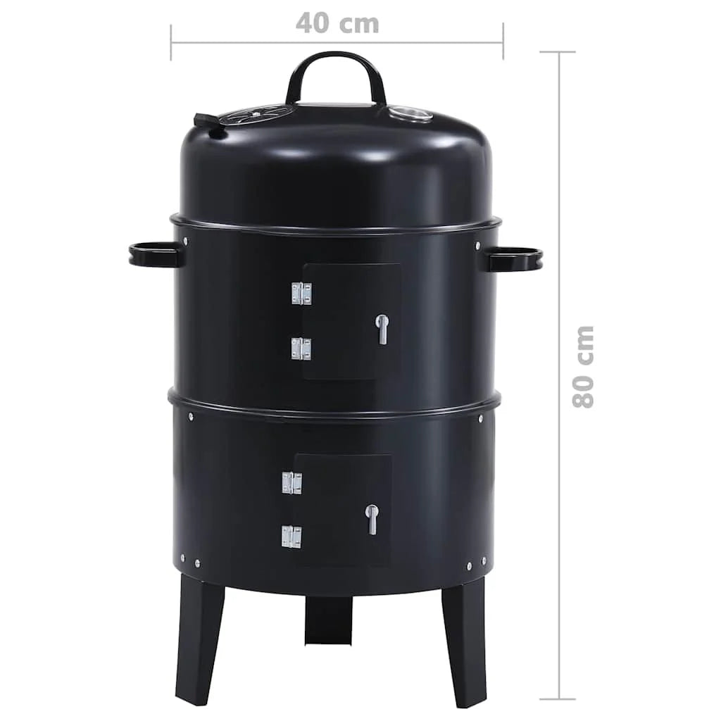 Barbacoa Ahumador De Carbón 3 En 1 40x80 Cm Vidaxl