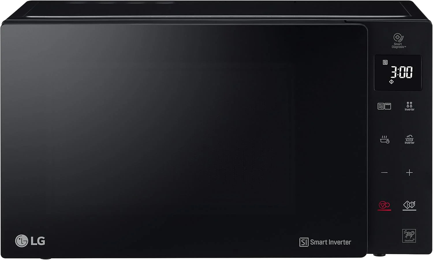 LG MH6535GIS Mikrowelle mit   Inverter Technologie & Quarz Grill, 25 Liter Kapazitt, 1000 W, Automatikprogramme, einstellbare Leistungsstufen für optimales Garen und EasyClean-Funktion, Schwarz