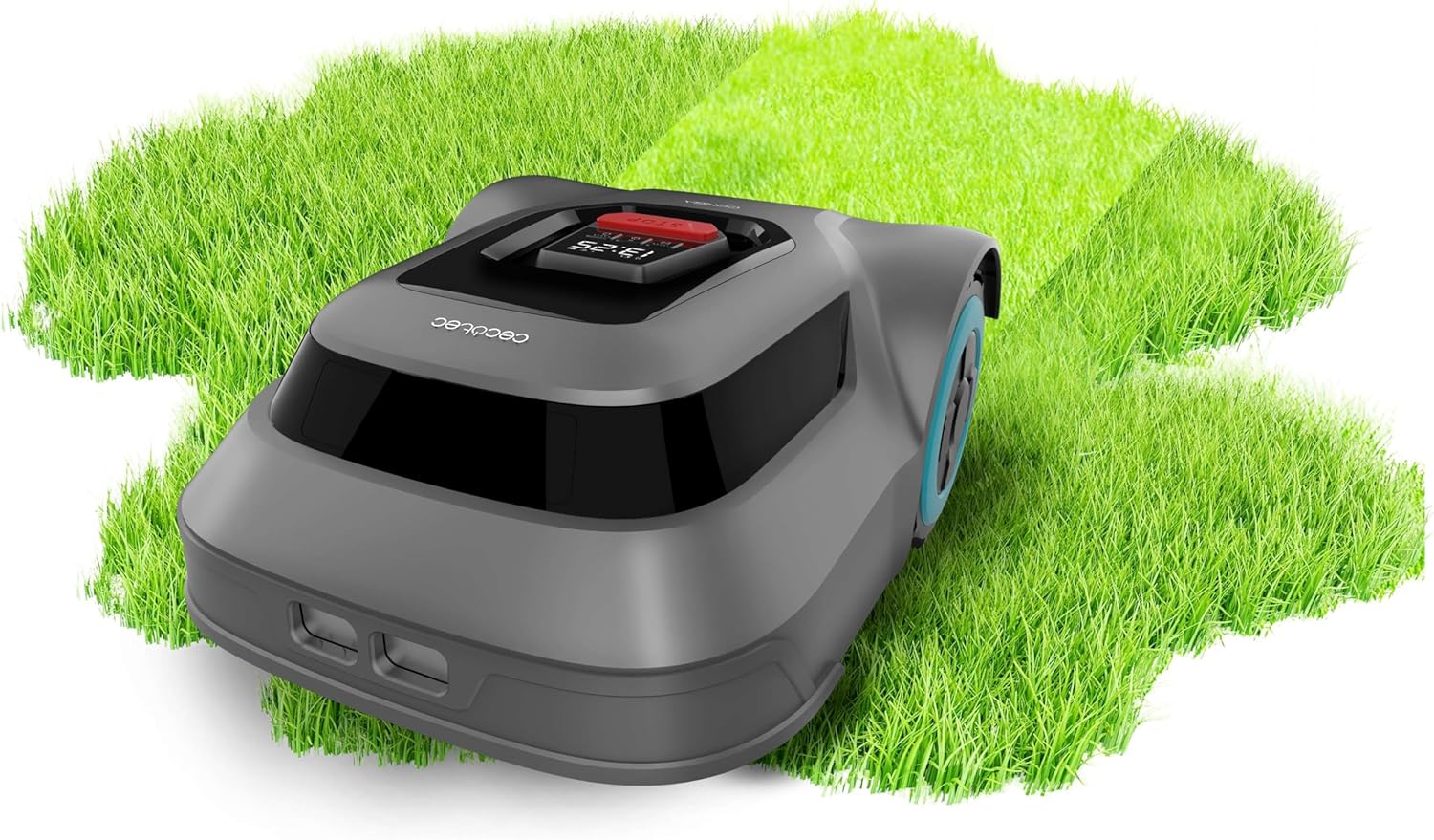 Cecotec Robot Cortacésped sin Cable para 500m2 Conga Grasshopper 500 Map Connected. Motor Digital Brushless, App, Corte Ordenado, Pendiente Máxima 45%, Regulador de Hojas de Corte, Sensor de Lluvia