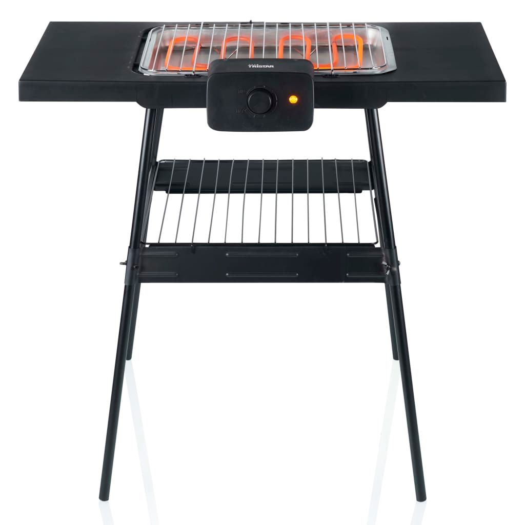 Barbacoa Eléctrica Con Soporte Bq-2870 Negra 2000 W Tristar