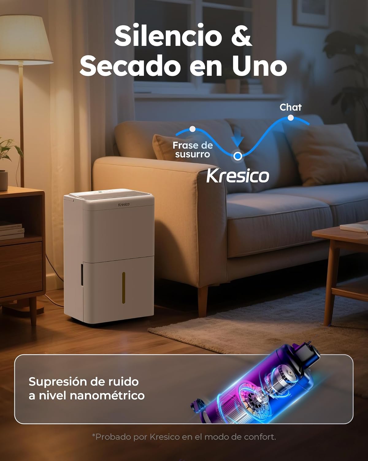 Deshumidificador 20L/día, Deshumificadores de humedad, Cobertura 150m³/50m² desumidifador, Deshumidificador silencioso electrico con Temporizador, Depósito extraíble