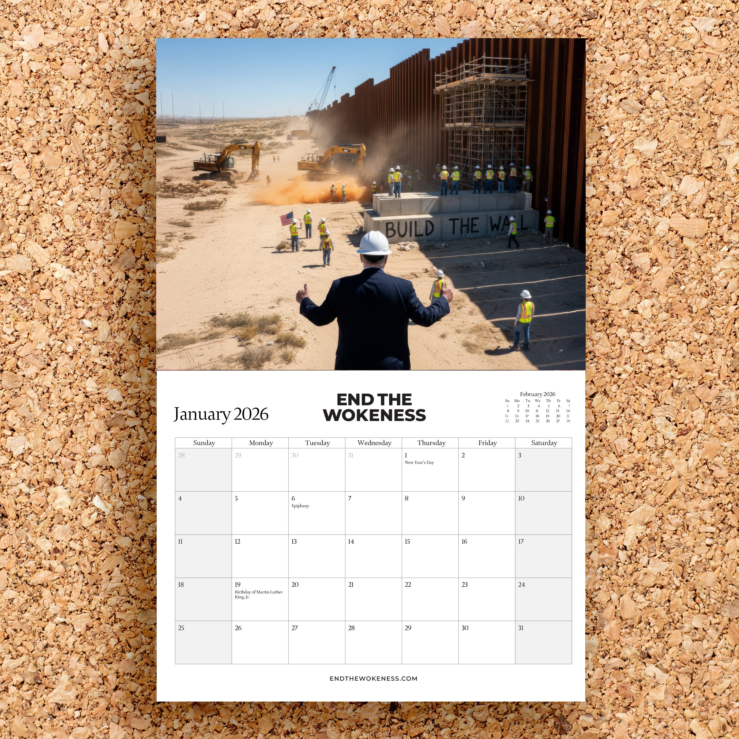 Trump Border Control 2026 Calendar